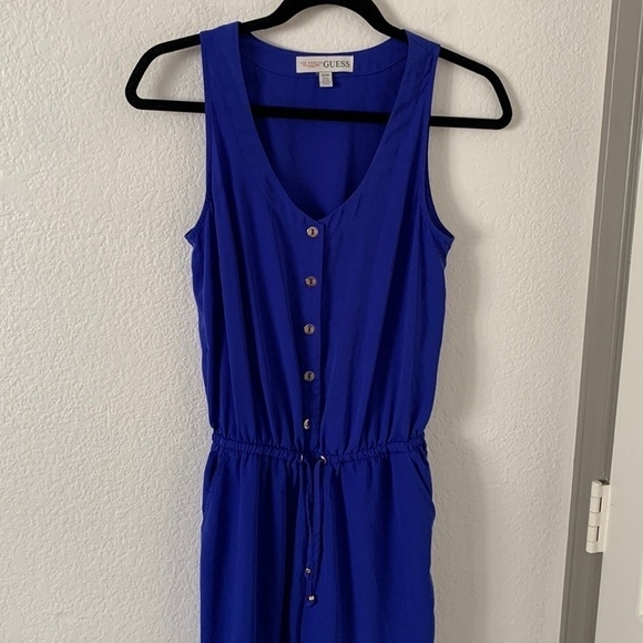 Guess Royal Blue Sleeveless Jumpsuit - Picture 3 of 12